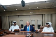 Emir of Qatar joins Trump on Air Force One during trip to Asia