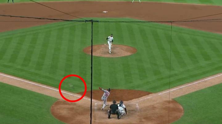 Boston Red Sox star narrowly escapes injury after getting struck by flying baseball bat against Yankees