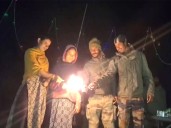 J-K: Indian Army jawans posted in Kathua celebrate Diwali, lit up