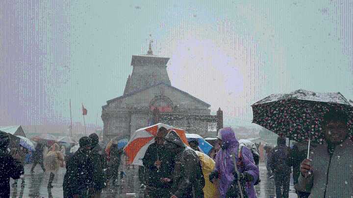 Uttarakhand weather update: Yellow alert for rain and snow in higher hills, season’s first snowfall in Badrinath & Kedarnath