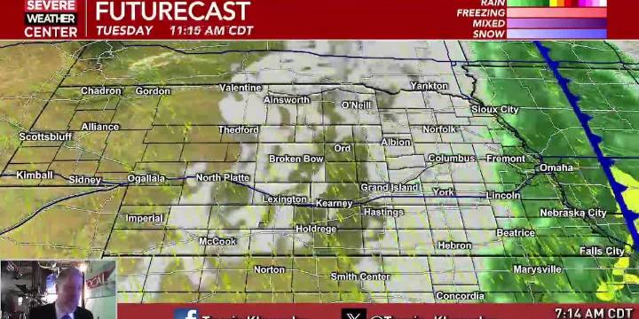 Rain pushes to the east with blustery winds following the rain