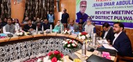 CM Omar Abdullah Chairs Review Meeting At Pulwama
