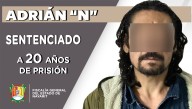 Sentenciado a 20 años de prisión por homicidio calificado