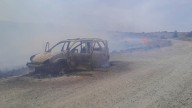 Un auto provocó un incendio en un parque nacional tras prenderse fuego