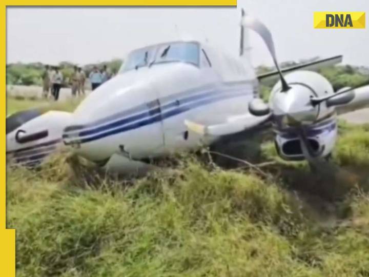 Private jet loses control, skids off from runway at Farrukhabad airstrip...