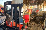 Se incendió un colectivo en Paraná: Iban el chofer y dos chicos