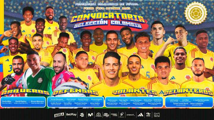 Lista la nómina de la selección Colombia para los amistosos de octubre