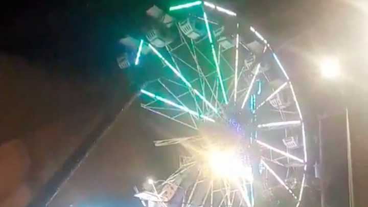 Mujer Cayó de Cabina de la Rueda de la Fortuna en Feria Patronal de Puebla