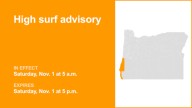 High surf advisory in place for South Central Oregon Coast and Curry County Coast for Saturday