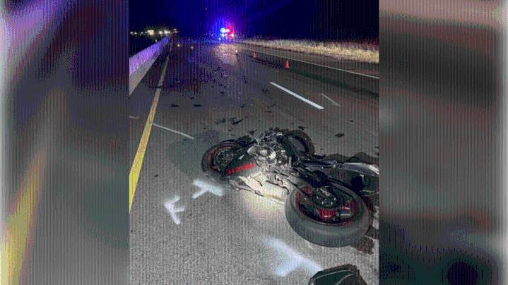 Motorcyclist dies in three-vehicle crash Sunday night