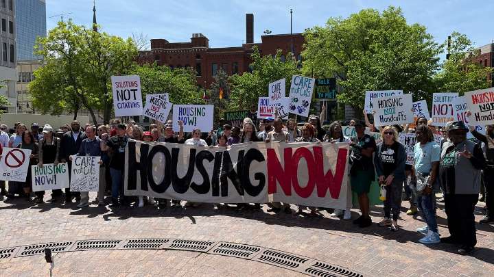 Louisville homeless advocates rally against Safer Kentucky Act