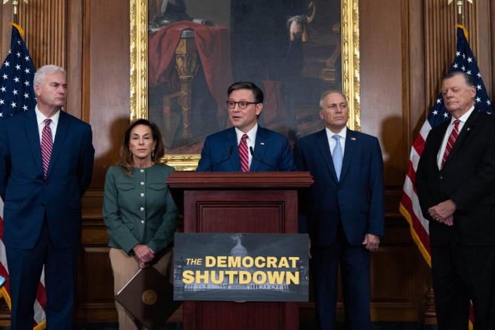 Johnson faces GOP unrest as House stays home during shutdown