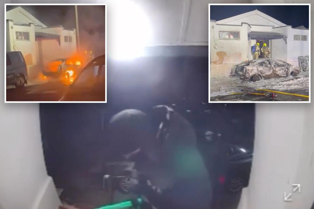 Masked perps caught on camera setting fire to UK mosque