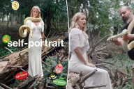 Apple Martin poses with a snake in new Self