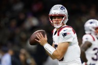 Drake Maye’s touchdown to Pop Douglas came with a career first for Patriots QB