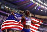 Athletics-Brown wins 100m, 200m at Athlos, Hodgkinson ends season on a high