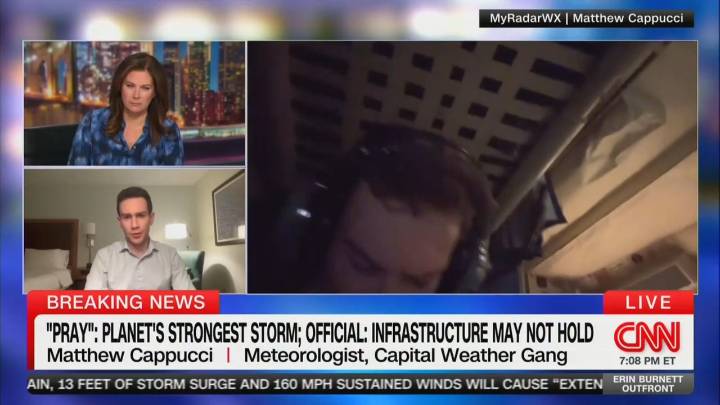 CNN Torments Reporter by Airing Footage of Him ‘Puking’ During Hurricane Fly