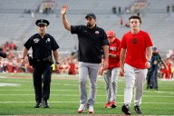 Ohio State coach Ryan Day talks quarterback, offensive line changes and more at weekly press conference