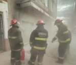 Explosión en un medidor de luz de la obra de AMSA
