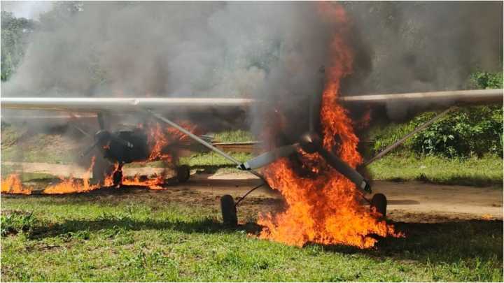 FANB neutraliza tres aeronaves del narcotráfico en Amazonas y Apure