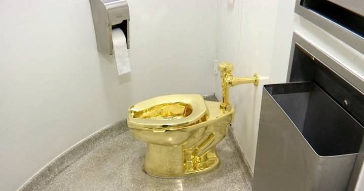 A solid gold toilet is up for auction with a $10 million starting price