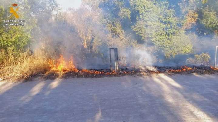 Detenido un joven por provocar seis conatos de incendio en apenas quince minutos en el Parque Fluvial de Zuera