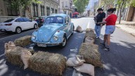 El histórico escarabajo celeste de Pepe Mujica volvió a las calles de Montevideo