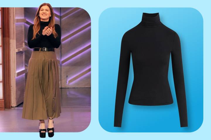 Kelly Clarkson Wore a Black Turtleneck That Starts at $18