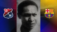 Él es Lauro Mosquera, el primer colombiano que jugó con la camiseta del FC Barcelona