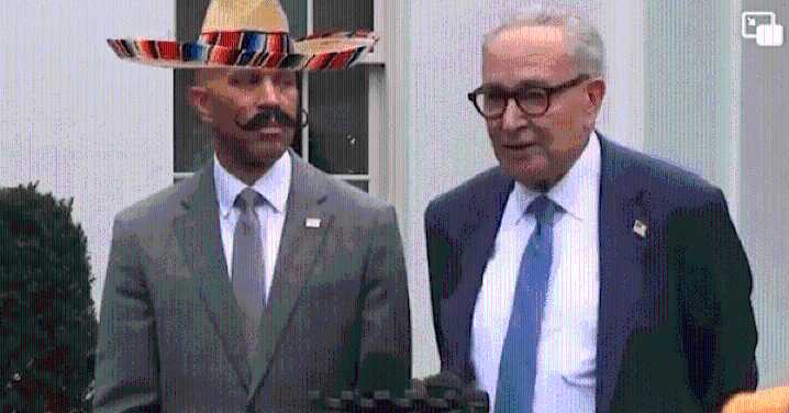 Trump Hakeem Jefferies: Why does Trump keep posting this fake video of a Democrat in a sombrero and moustache?
