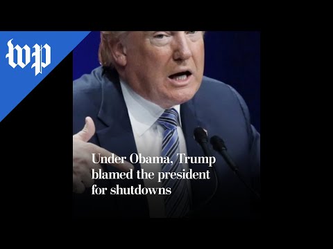 Under Obama, Trump blamed the president for shutdowns