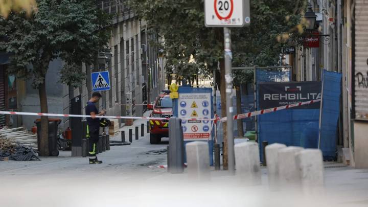 Un colapso en la terraza de la quinta planta causó el derrumbe en el centro de Madrid