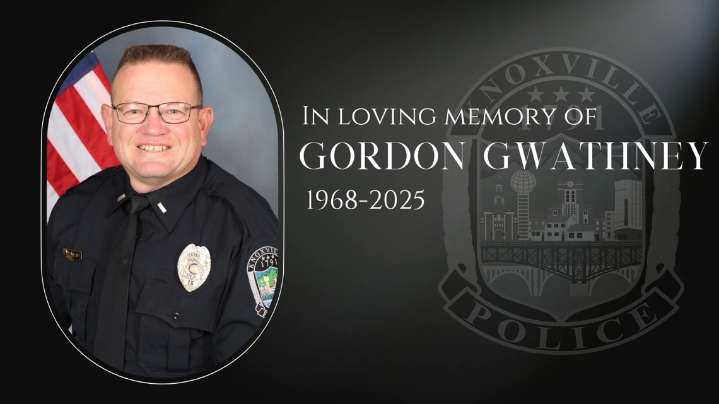 'Thank you to Officer G. Thank you to his family' | Community gathers to remember KPD officer who died at 57