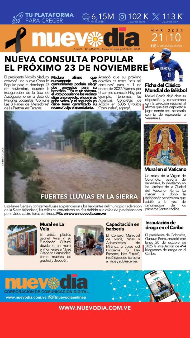 Portada del 21 de octubre de 2025