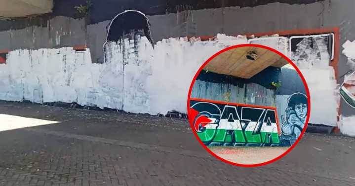 Líderes sociales en Ibagué denuncian censura a mural en solidaridad con el pueblo palestino