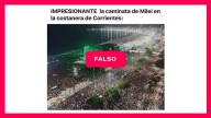 No, esta foto no es de la visita de Milei a Corrientes: es del concierto de Madonna en Río de Janeiro