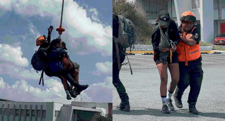 Rescatan mujer lesionada en inmediaciones del Cerro de las Mitras