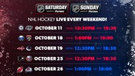 NHL Saturday, NHL Sunday broadcast schedule unveiled for 2025