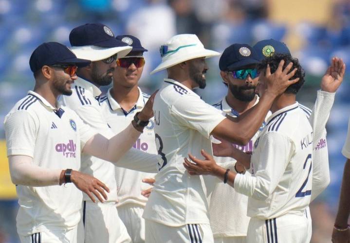 Kuldeep Yadav runs through Windies middle-order, visitors 217 for 8 at lunch on day 3 of Delhi Test
