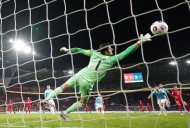 Real Madrid goalkeeper Courtois criticizes Spanish league president over Barcelona game in Miami