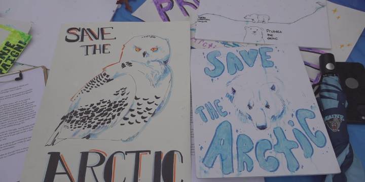 Students calling for action opposing potential oil and gas development in Arctic