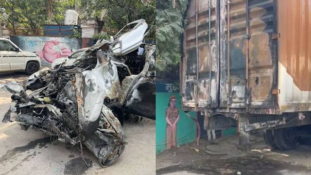 Two cousins charred to death as SUV catches fire after collision in Delhi