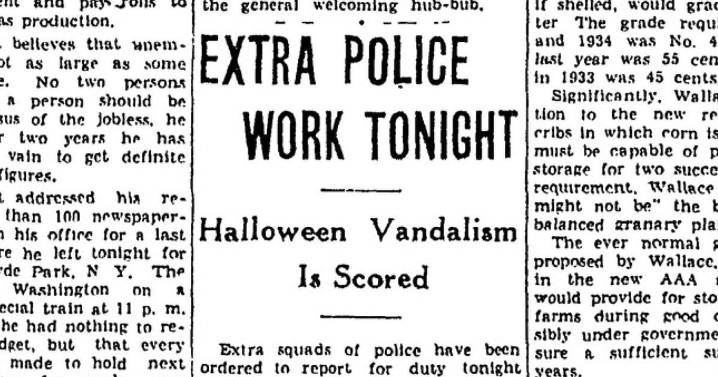 Oct. 31, 1935: Halloween hijinks bring out extra Fort Wayne police