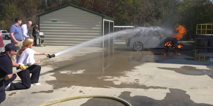 Montgomery County students get hands-on experience learning firefighting
