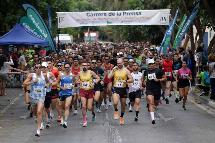 Récord de participación en la carrera que reivindica la libertad de prensa en Málaga