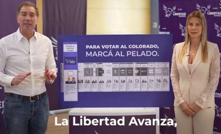 El insólito video libertario para el 26: “Para votar al colorado, marcá al pelado”