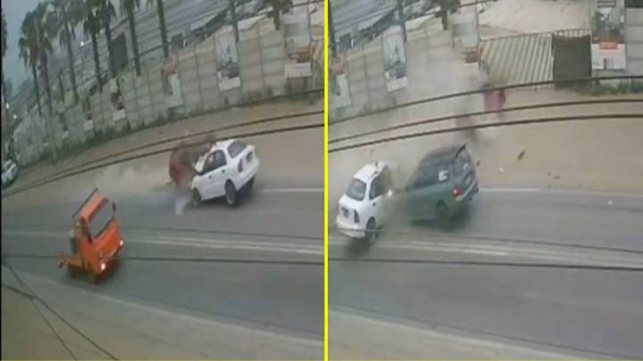 Video muestra impactante choque frontal de tres vehículos en Coquimbo