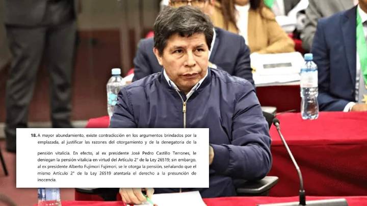 Nacional: Juez ordena pensión vitalicia a Pedro Castillo por trato desigual