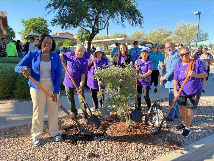 City of Phoenix and APS partner to plant trees, raise awareness for domestic violence