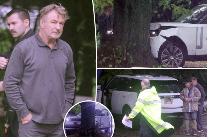 Exclusive | Alec Baldwin crashes Range Rover into a tree in the Hamptons